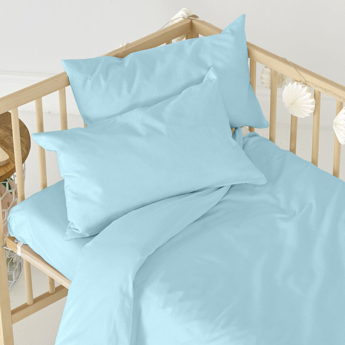 Lençol de baixo HappyFriday BASIC KIDS Azul 70 x 140 x 14 cm